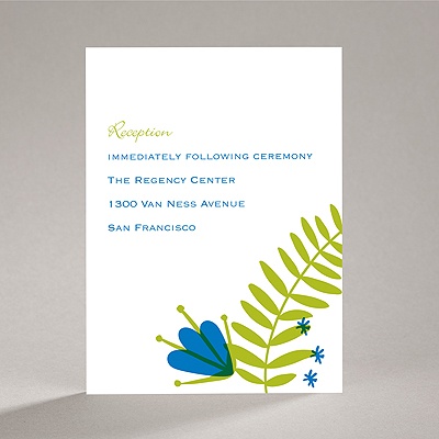 Funky Floral - Malibu - Reception Card