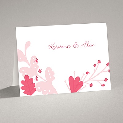 Funky Floral - Posie Pink - Note Card and Envelope