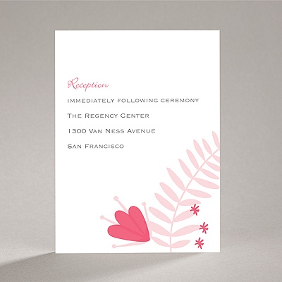 Funky Floral - Posie Pink - Reception Card