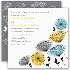 Modern Wildflowers - Citrus - Invitation