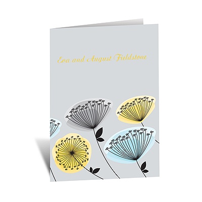 Modern Wildflowers - Citrus - Note Card and Envelope