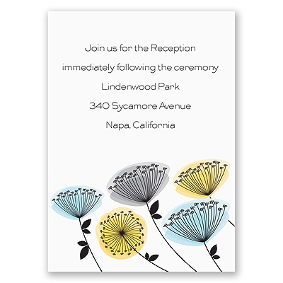 Modern Wildflowers - Citrus - Reception Card