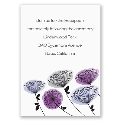 Modern Wildflowers - Grapevine - Reception Card