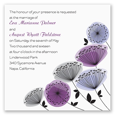 Modern Wildflowers - Grapevine - Invitation