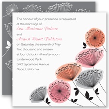 Modern Wildflowers - Posie Pink - Invitation