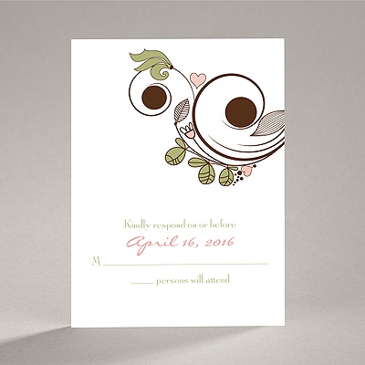 Whimsy Flowers - Response Card and Envelope