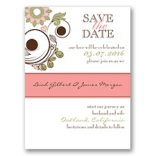 Whimsy Flowers - Save the Date Card