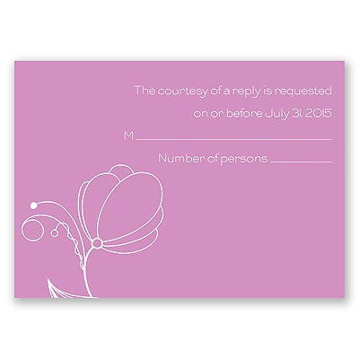 Delicate Posies - Response Card and Envelope