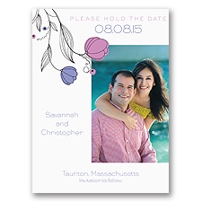 Delicate Posies - Save the Date Card