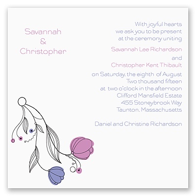 Delicate Posies - Invitation