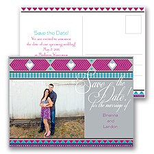 Tribal Hearts - Grapevine - Save the Date Postcard