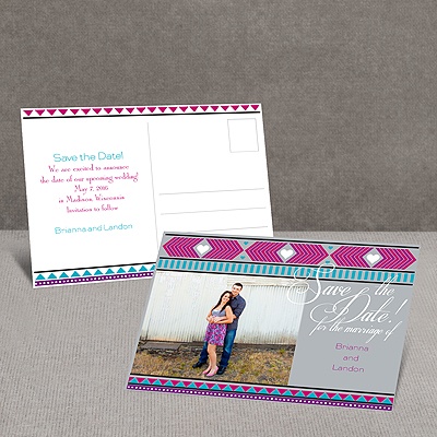 Tribal Hearts - Grapevine - Save the Date Postcard
