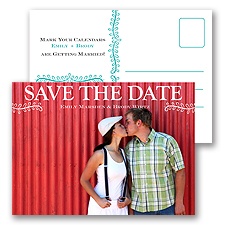 Leafy Garland - Save the Date Postcard