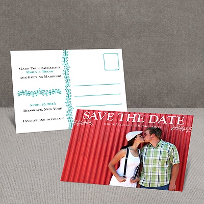 Leafy Garland - Save the Date Postcard