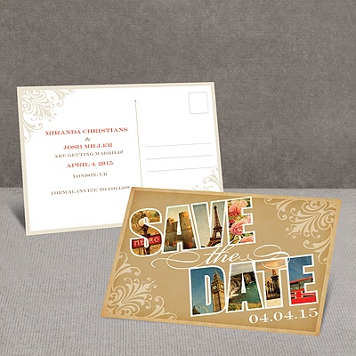 Souvenir - European - Save the Date Postcard