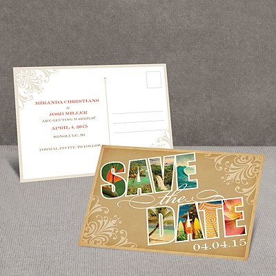 Souvenir - Tropical - Save the Date Postcard