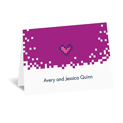 Bit of Retro - Amethyst - Note Card and Envelope