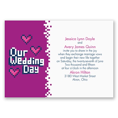 Bit of Retro - Amethyst - Invitation