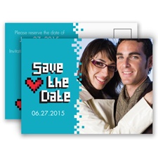 Bit of Retro - Palm - Save the Date Postcard
