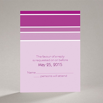 Ombre Stripes - Response Card and Envelope