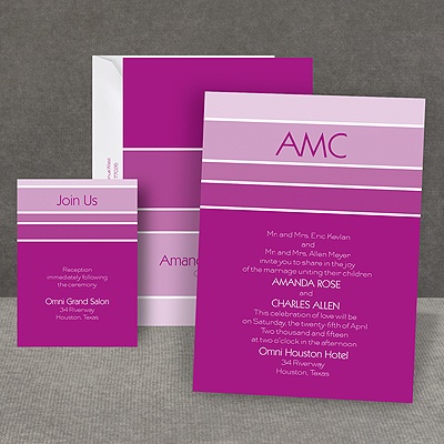 Ombre Stripes - Invitation