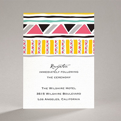 Tribal Patterns - Reception Card