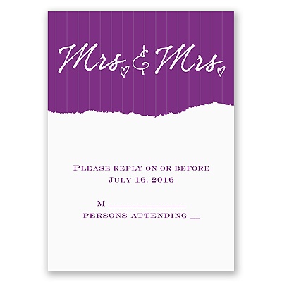 Mrs. and Mrs. - Response Card and Envelope