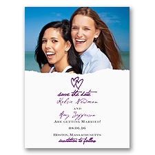 Mrs and Mrs - Save the Date Card