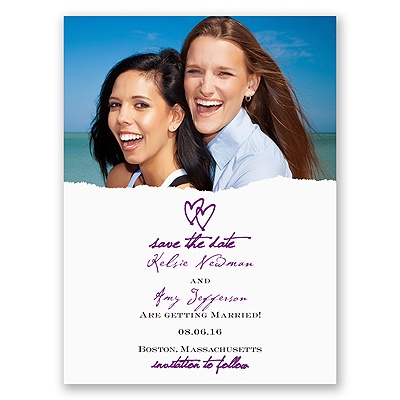 Mrs and Mrs - Save the Date Card
