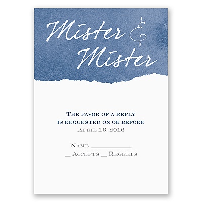 Mister and Mister - Response Card and Envelope