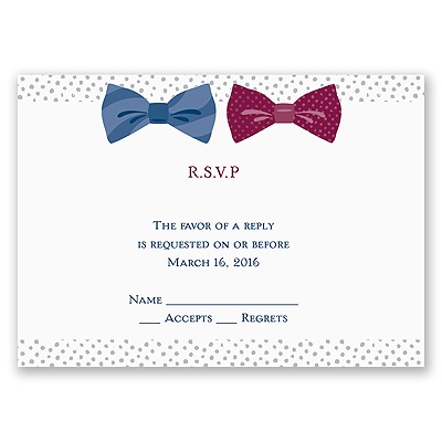 Bow Ties - Response Card and Envelope