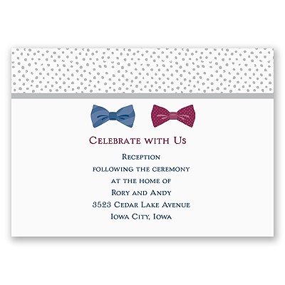 Bow Ties - Reception Card