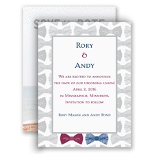 Bow Ties - Save the Date Card