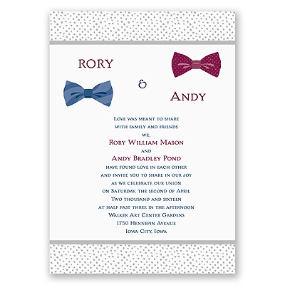Bow Ties - Invitation