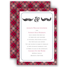 Moustaches - Merlot - Invitation