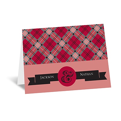 Moustaches - Merlot - Note Card and Envelope