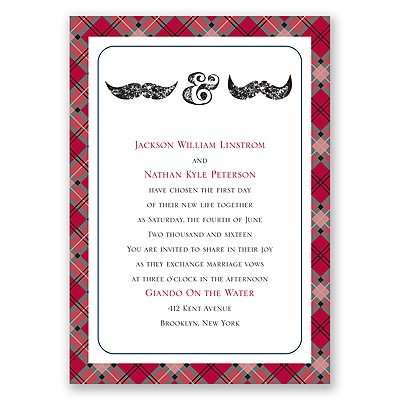 Moustaches - Merlot - Invitation