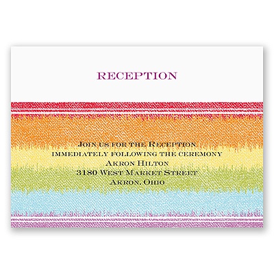 Rainbow Bling - Reception Card