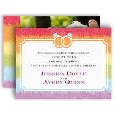 Rainbow Bling - Save the Date Card
