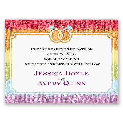 Rainbow Bling - Save the Date Card