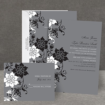 Fashion Flowers - All In One Invitation