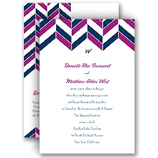 Chevron Charm - All in One Invitation