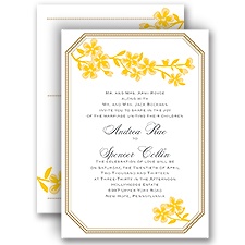 Fresh Flowers - Citrus - All in One Invitation