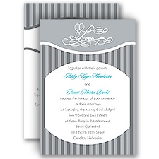 Vintage Stripes - All in One Invitation