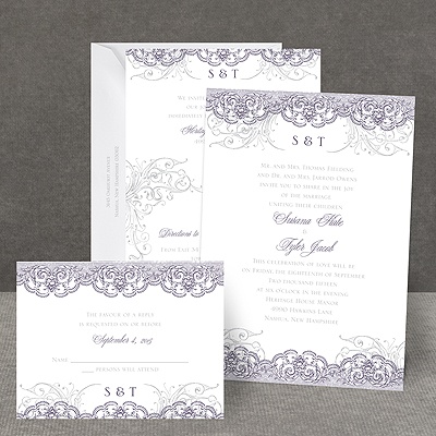 Lacy Flourishes - All In One Invitation