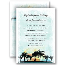 Tropical Watercolors - All In One Invitation