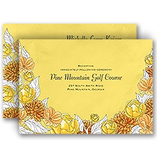Lots of Blossoms - Canary - All in One Invitation