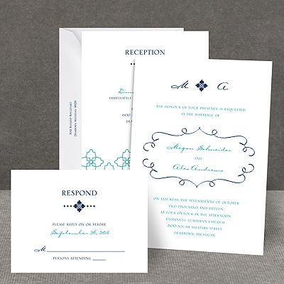 Fine Flourishes - All In One Invitation