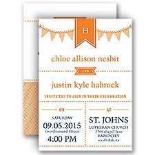Preppy Pennant - All In One Invitation