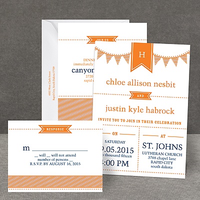 Preppy Pennant - All In One Invitation